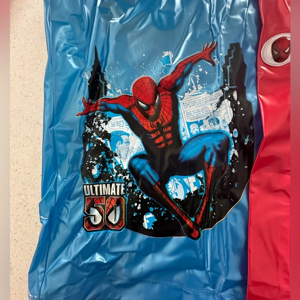 Spider-Man Rain Jacket / Slicker. Room to wear backpack under the Jacket…